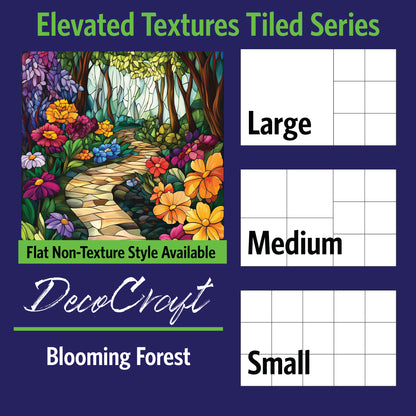 DecoCraft - Scenic Elevated Texture Tiles - Blooming Forest