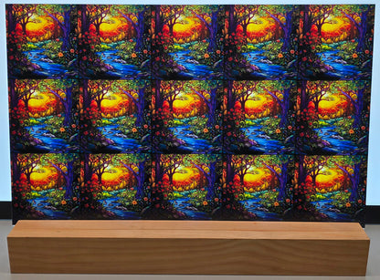 DecoCraft - Scenic Elevated Texture Tiles - Golden Forest Stream