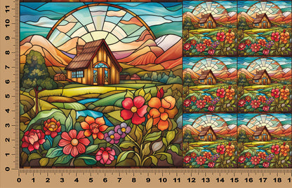 DecoCraft - Scenic Elevated Texture Tiles - Lover's Meadow - Cottage