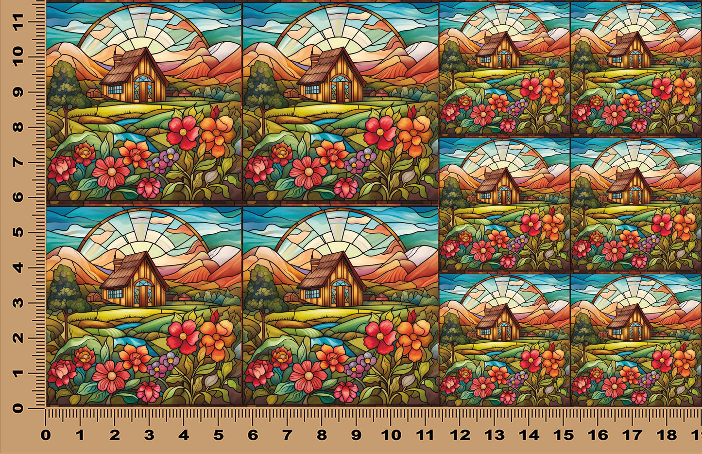 DecoCraft - Scenic Elevated Texture Tiles - Lover's Meadow - Cottage