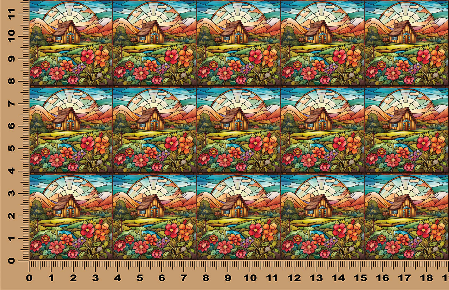 DecoCraft - Scenic Elevated Texture Tiles - Lover's Meadow - Cottage