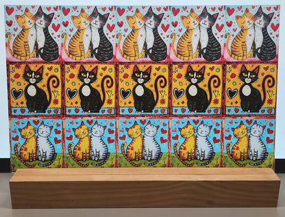 DecoCraft - Scenic Tiles Series - Whiskered Love - Cats