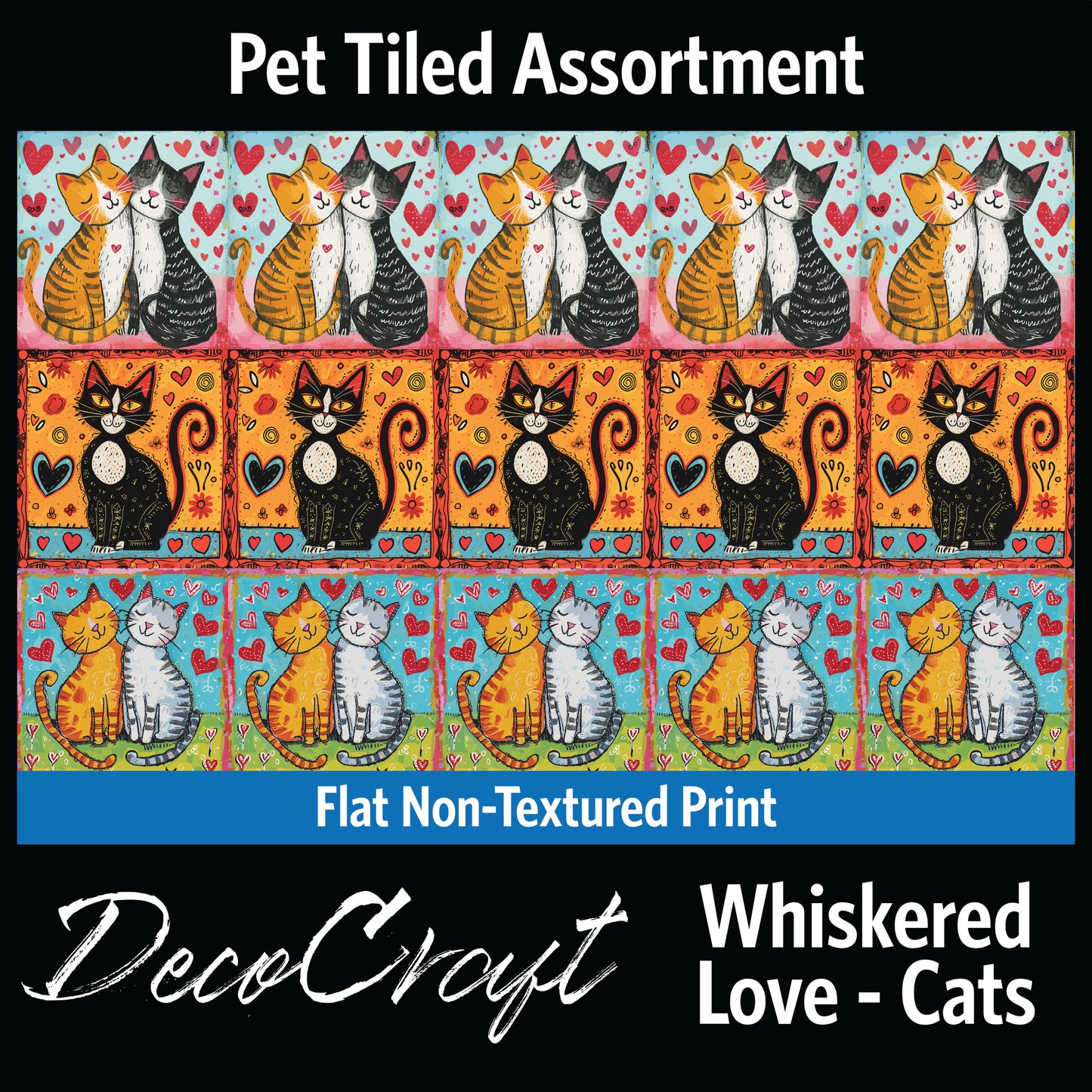 DecoCraft - Scenic Tiles Series - Whiskered Love - Cats