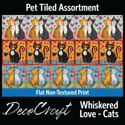 DecoCraft - Scenic Tiles Series - Whiskered Love - Cats