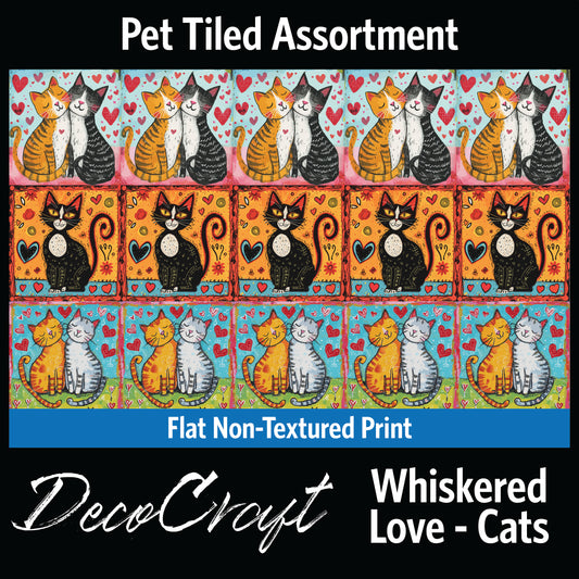 DecoCraft - Scenic Tiles Series - Whiskered Love - Cats