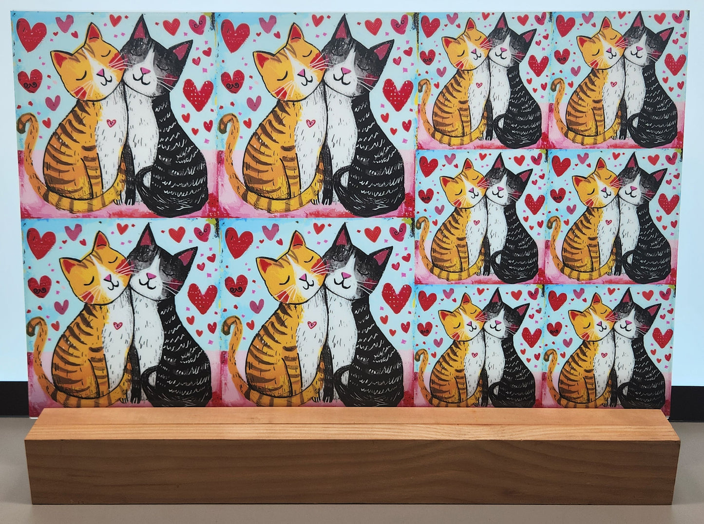 DecoCraft - Scenic Tiles Series - Whiskered Love - Cats - Purrfect Pair