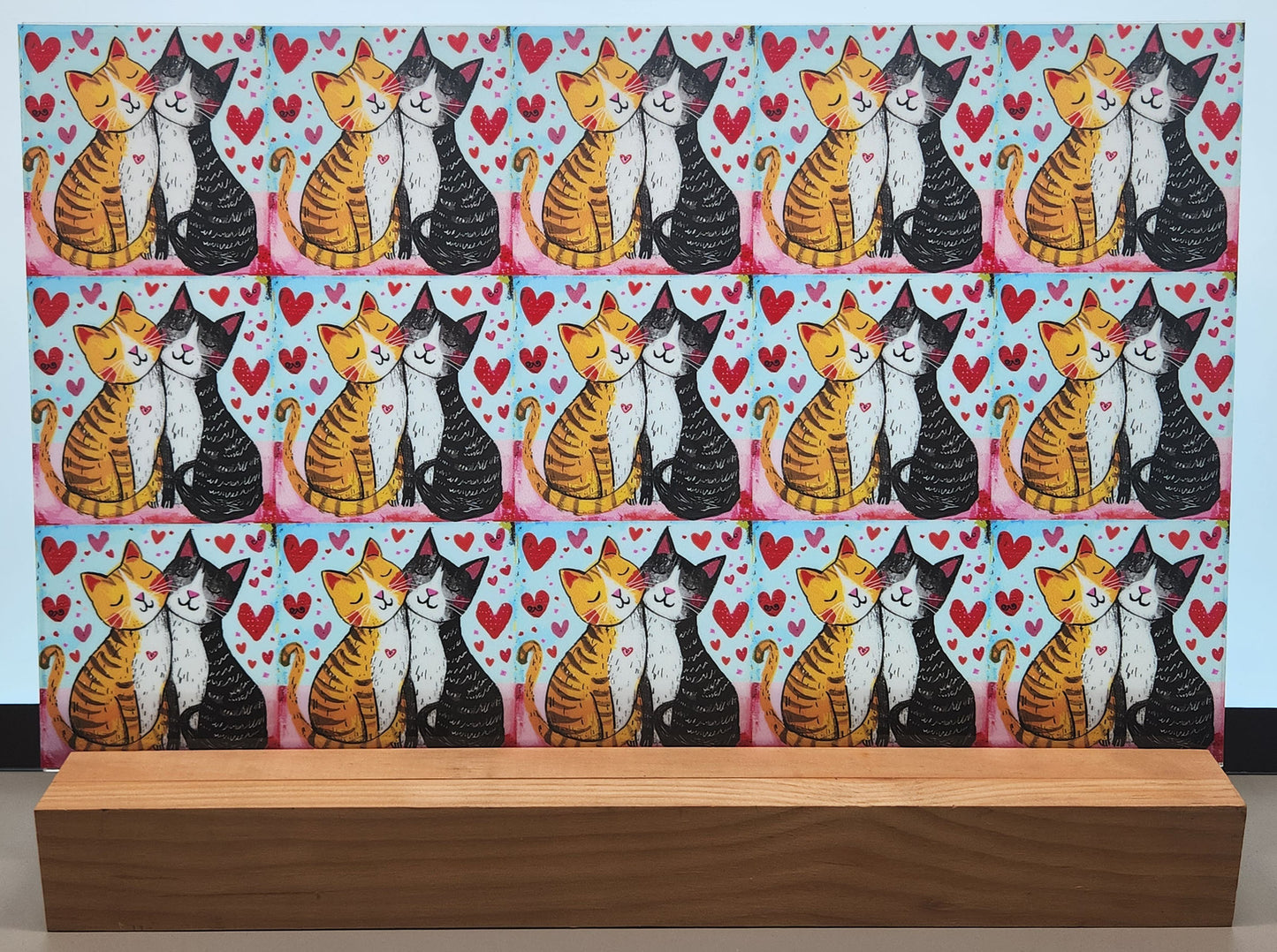 DecoCraft - Scenic Tiles Series - Whiskered Love - Cats - Purrfect Pair