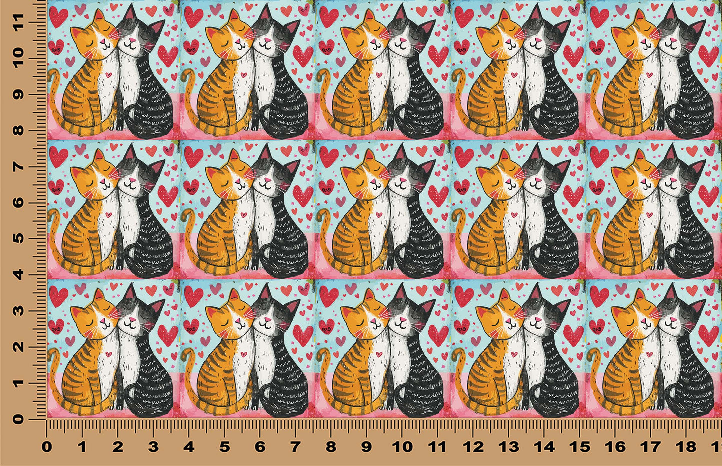 DecoCraft - Scenic Tiles Series - Whiskered Love - Cats - Purrfect Pair