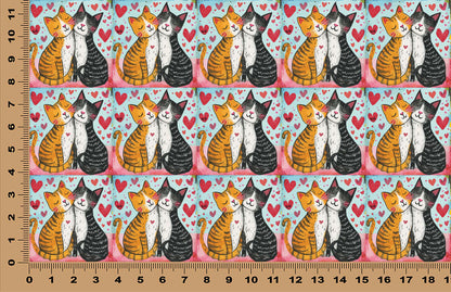 DecoCraft - Scenic Tiles Series - Whiskered Love - Cats - Purrfect Pair