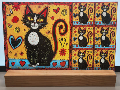 DecoCraft - Scenic Tiles Series - Whiskered Love - Cats - Whisker Charm