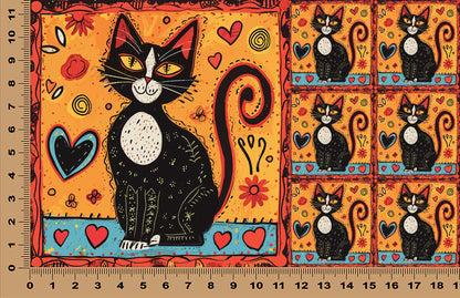 DecoCraft - Scenic Tiles Series - Whiskered Love - Cats - Whisker Charm