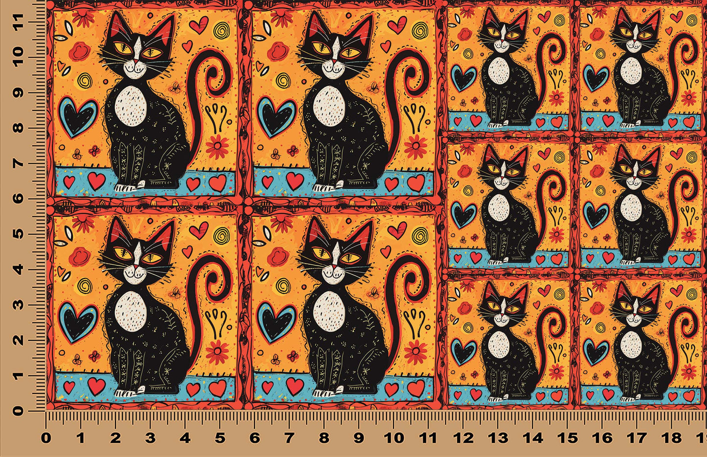 DecoCraft - Scenic Tiles Series - Whiskered Love - Cats - Whisker Charm