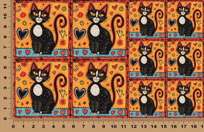 DecoCraft - Scenic Tiles Series - Whiskered Love - Cats - Whisker Charm