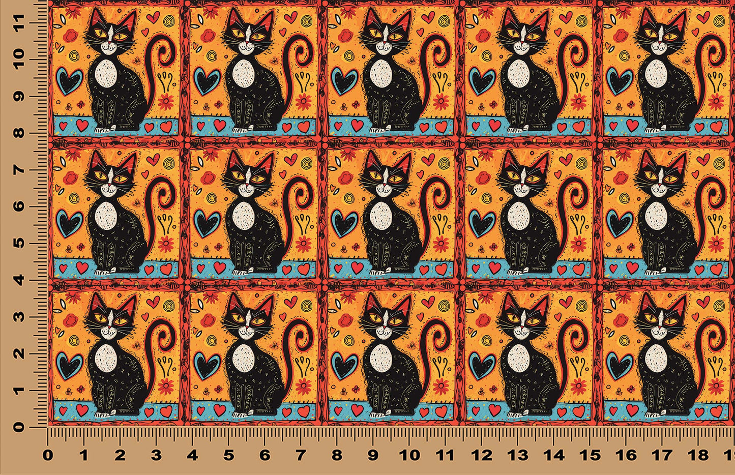 DecoCraft - Scenic Tiles Series - Whiskered Love - Cats - Whisker Charm