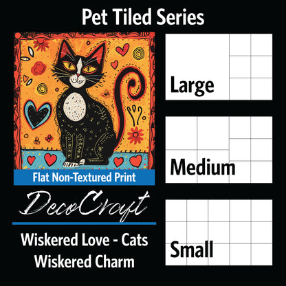 DecoCraft - Scenic Tiles Series - Whiskered Love - Cats - Whisker Charm