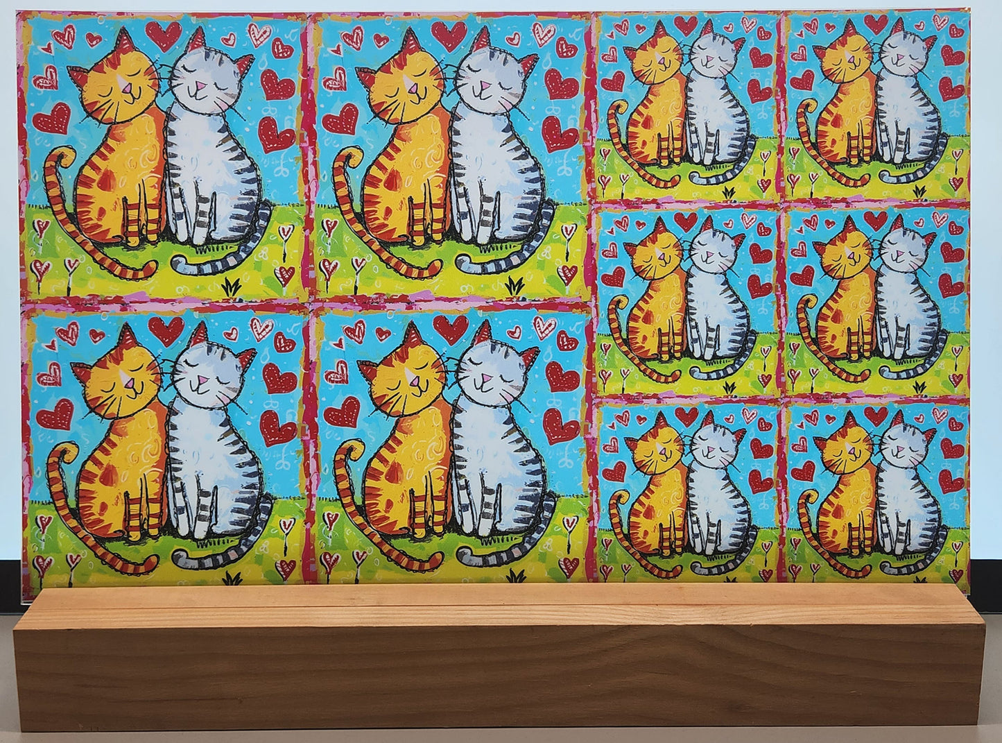 DecoCraft - Scenic Tiles Series - Whiskered Love - Cats - Cuddle Companions