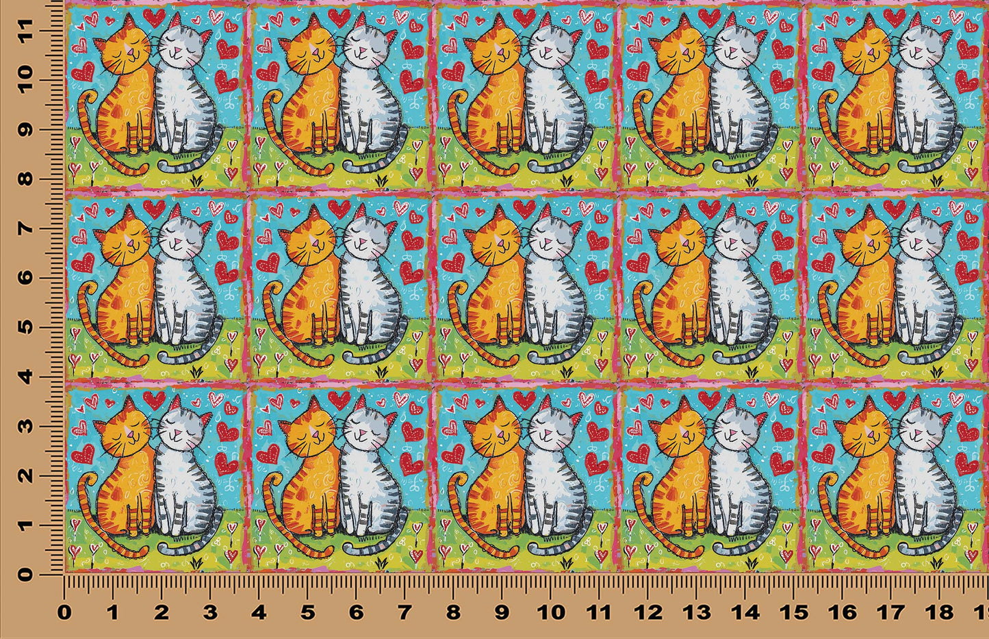 DecoCraft - Scenic Tiles Series - Whiskered Love - Cats - Cuddle Companions