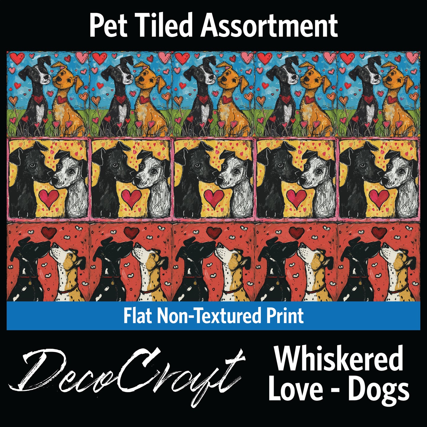 DecoCraft - Scenic Tiles Series - Whiskered Love - Dogs
