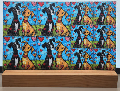 DecoCraft - Scenic Tiles Series - Whiskered Love - Dogs - Puppy Pals