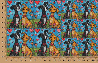 DecoCraft - Scenic Tiles Series - Whiskered Love - Dogs - Puppy Pals