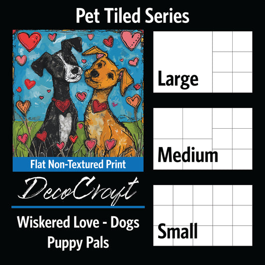DecoCraft - Scenic Tiles Series - Whiskered Love - Dogs - Puppy Pals