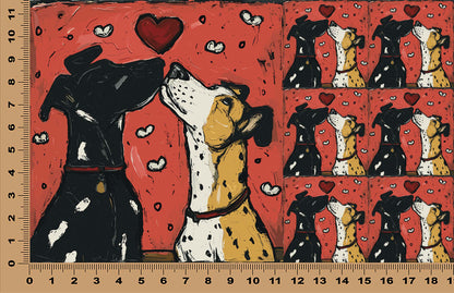 DecoCraft - Scenic Tiles Series - Whiskered Love - Dogs - Puppy Love