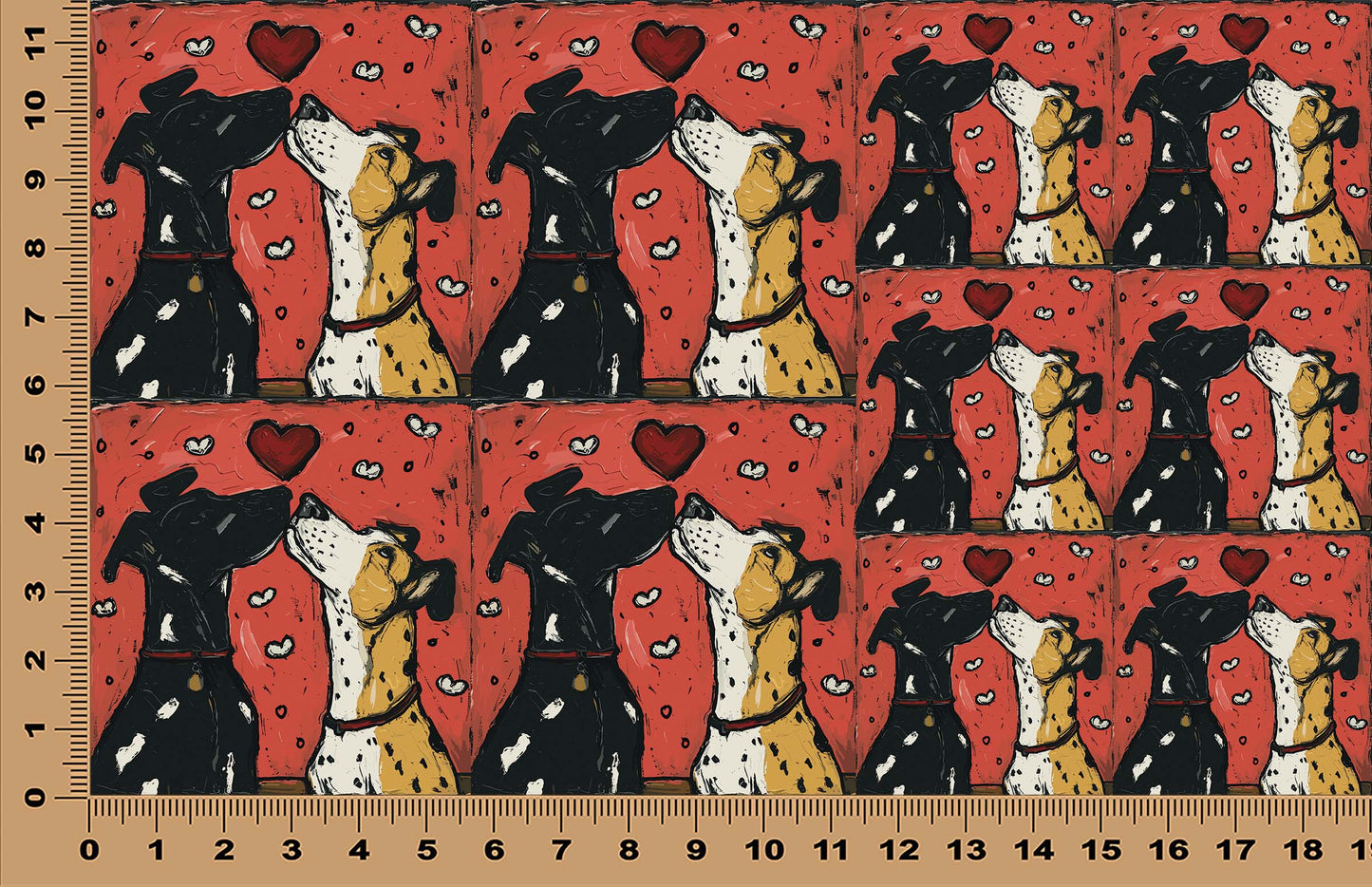 DecoCraft - Scenic Tiles Series - Whiskered Love - Dogs - Puppy Love