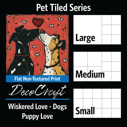 DecoCraft - Scenic Tiles Series - Whiskered Love - Dogs - Puppy Love