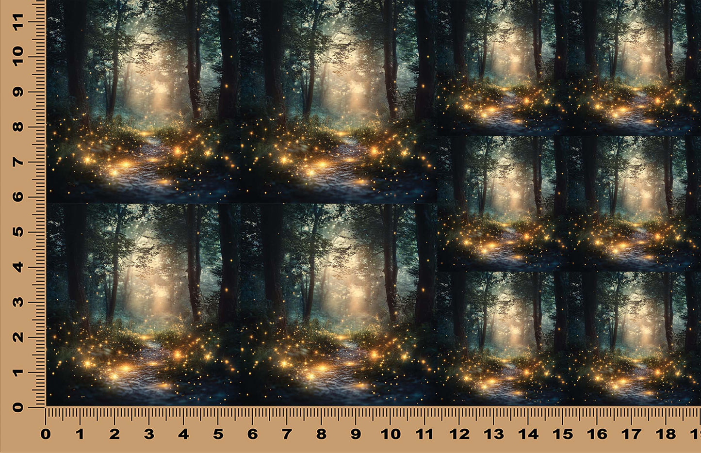 DecoCraft - Scenic Tiles Series - Magical Fireflies - Golden Forest Glow