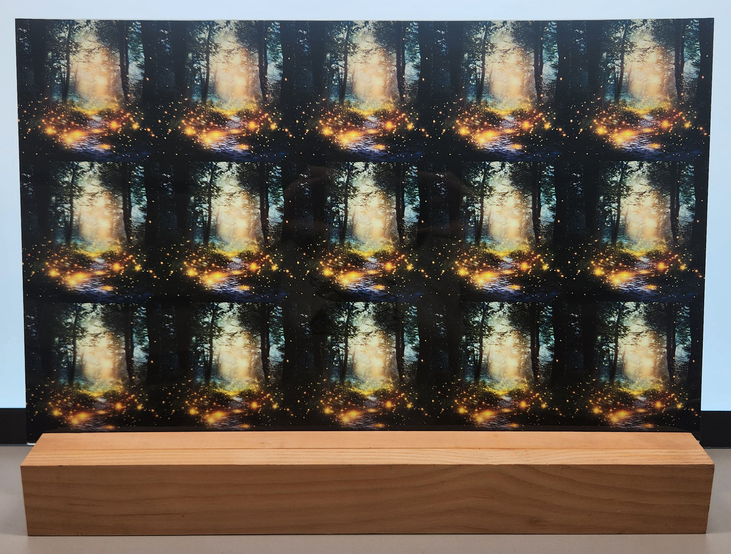 DecoCraft - Scenic Tiles Series - Magical Fireflies - Golden Forest Glow