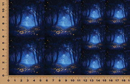 DecoCraft - Scenic Tiles Series - Magical Fireflies - Midnight Forest