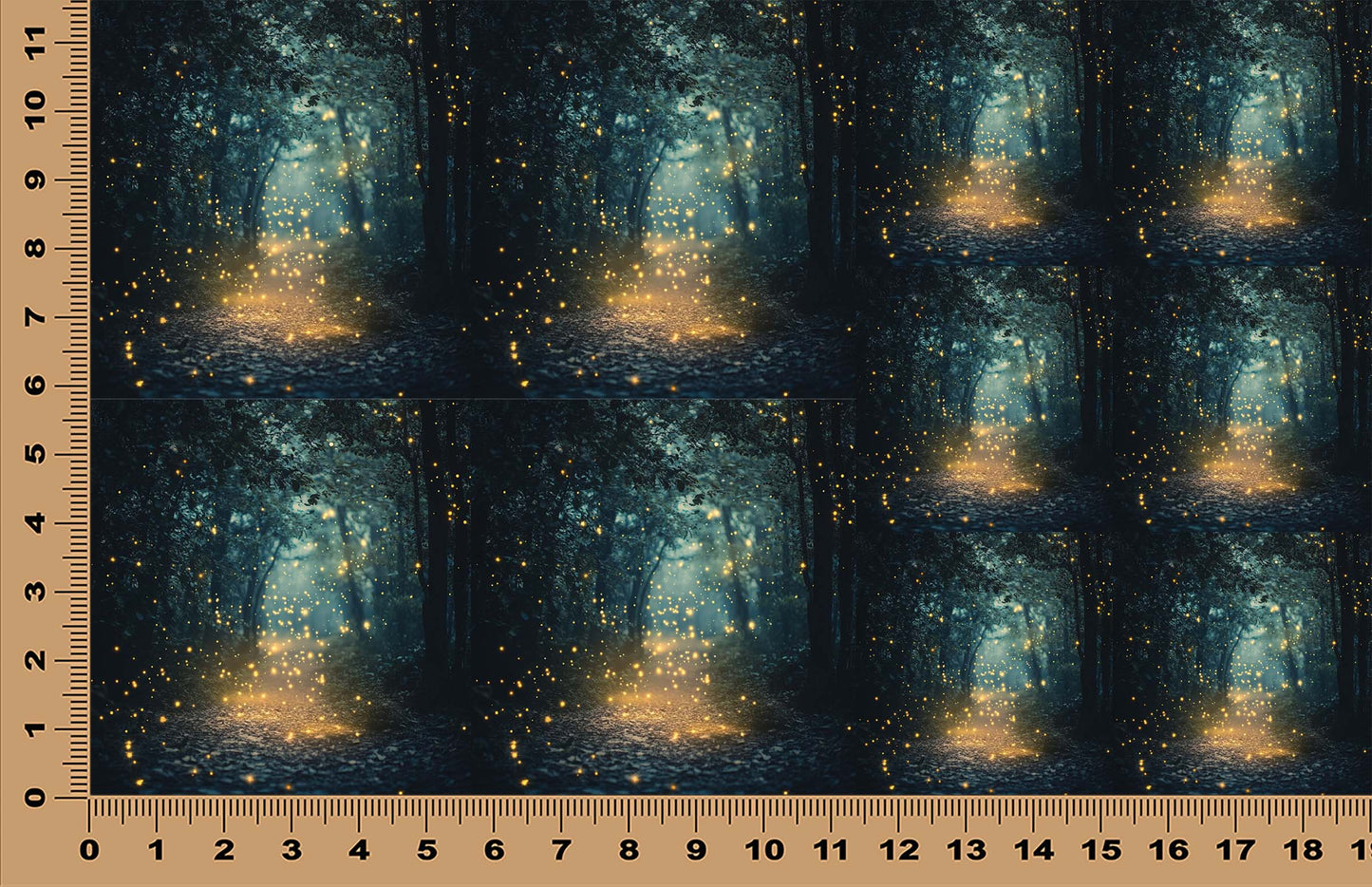 DecoCraft - Scenic Tiles Series - Magical Fireflies- Forest Sunset