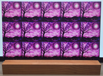 DecoCraft - Scenic Elevated Texture Tiles - Pink Starry Night - Rose Twilight