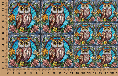DecoCraft - Scenic Elevated Texture Tiles - Spring Blooming Birds - Owl