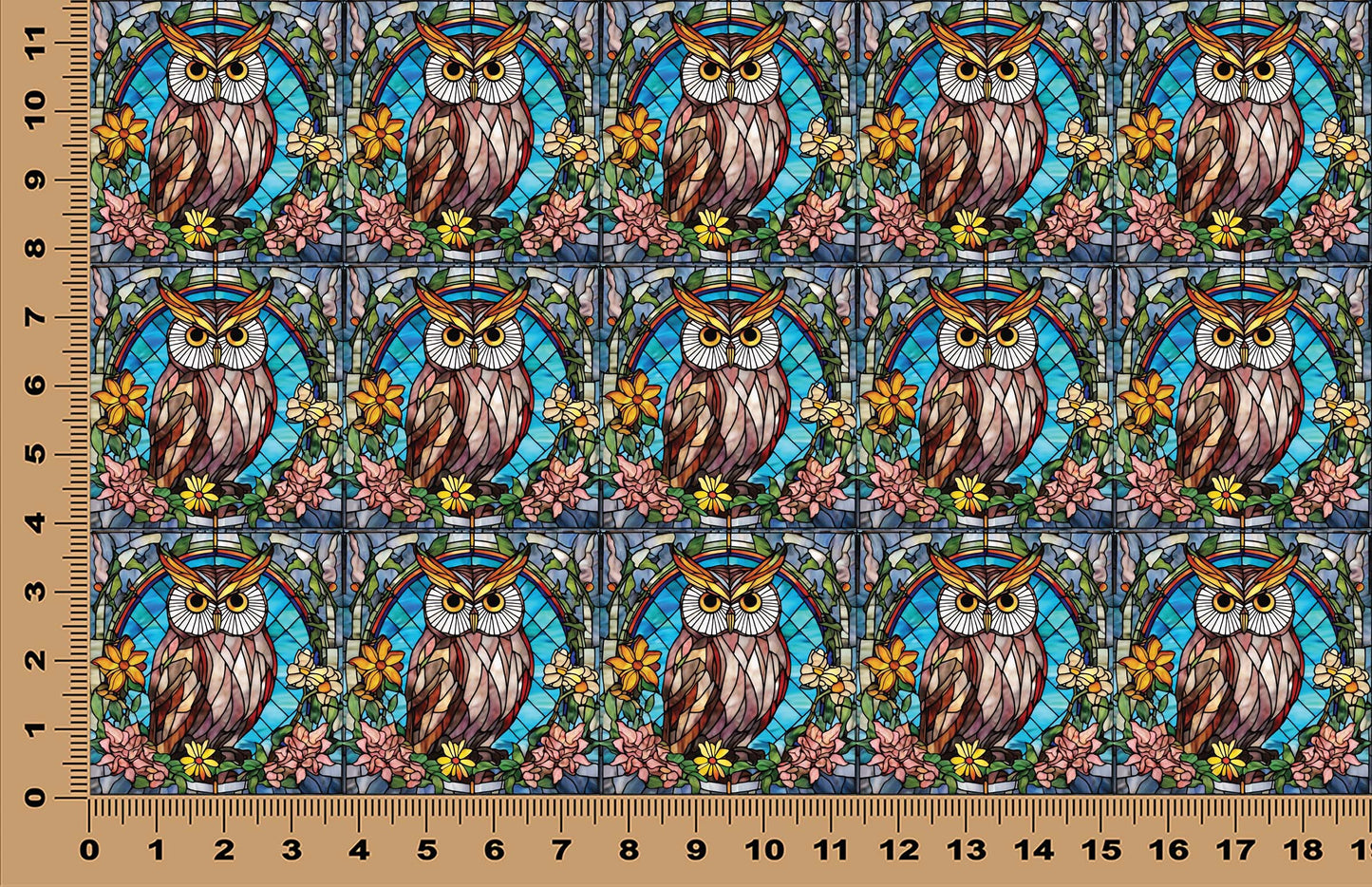 DecoCraft - Scenic Elevated Texture Tiles - Spring Blooming Birds - Owl