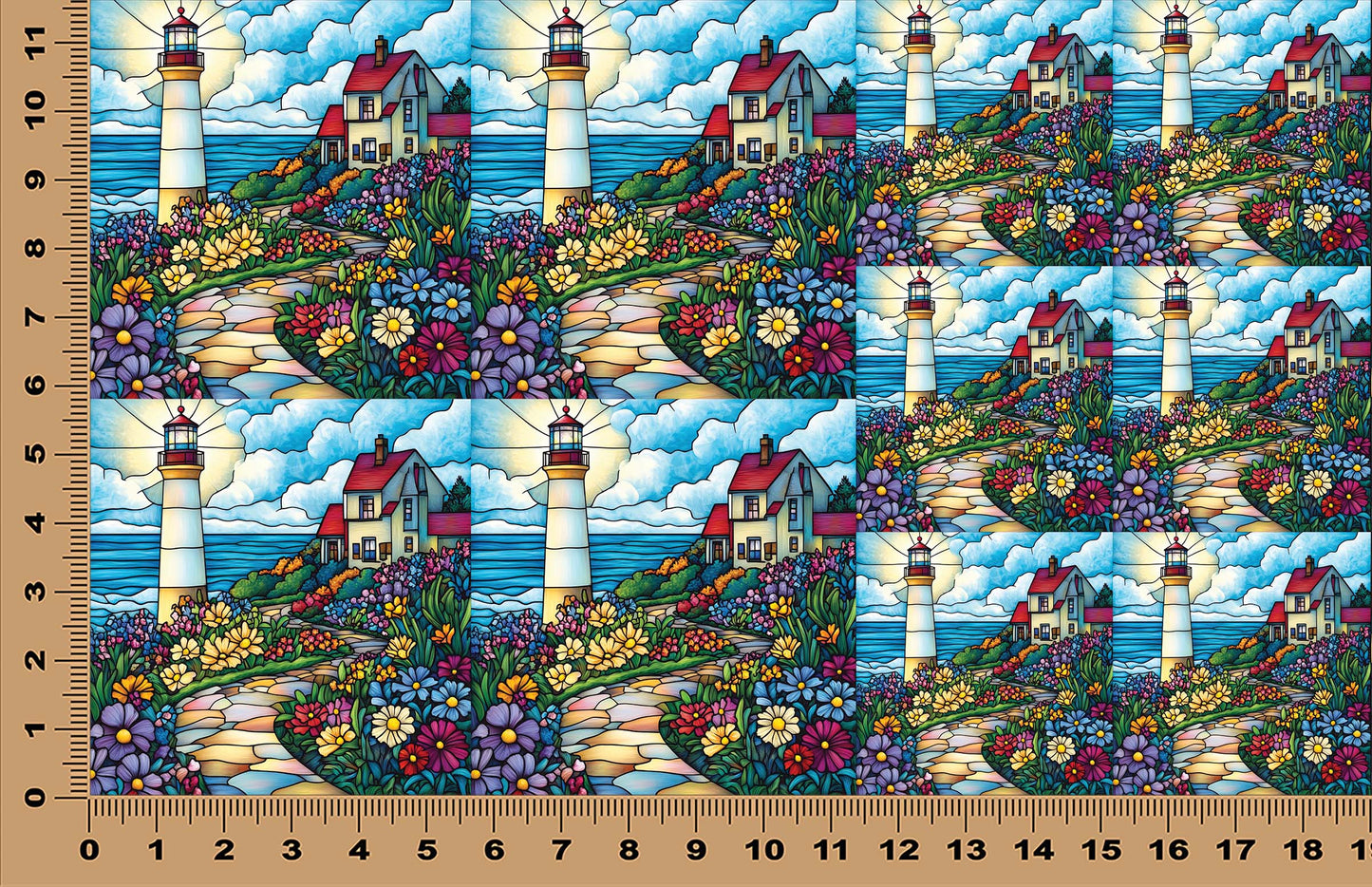 DecoCraft - Scenic Elevated Texture Tiles - Spring Coastal Lighthouses - Cliffside Beacon