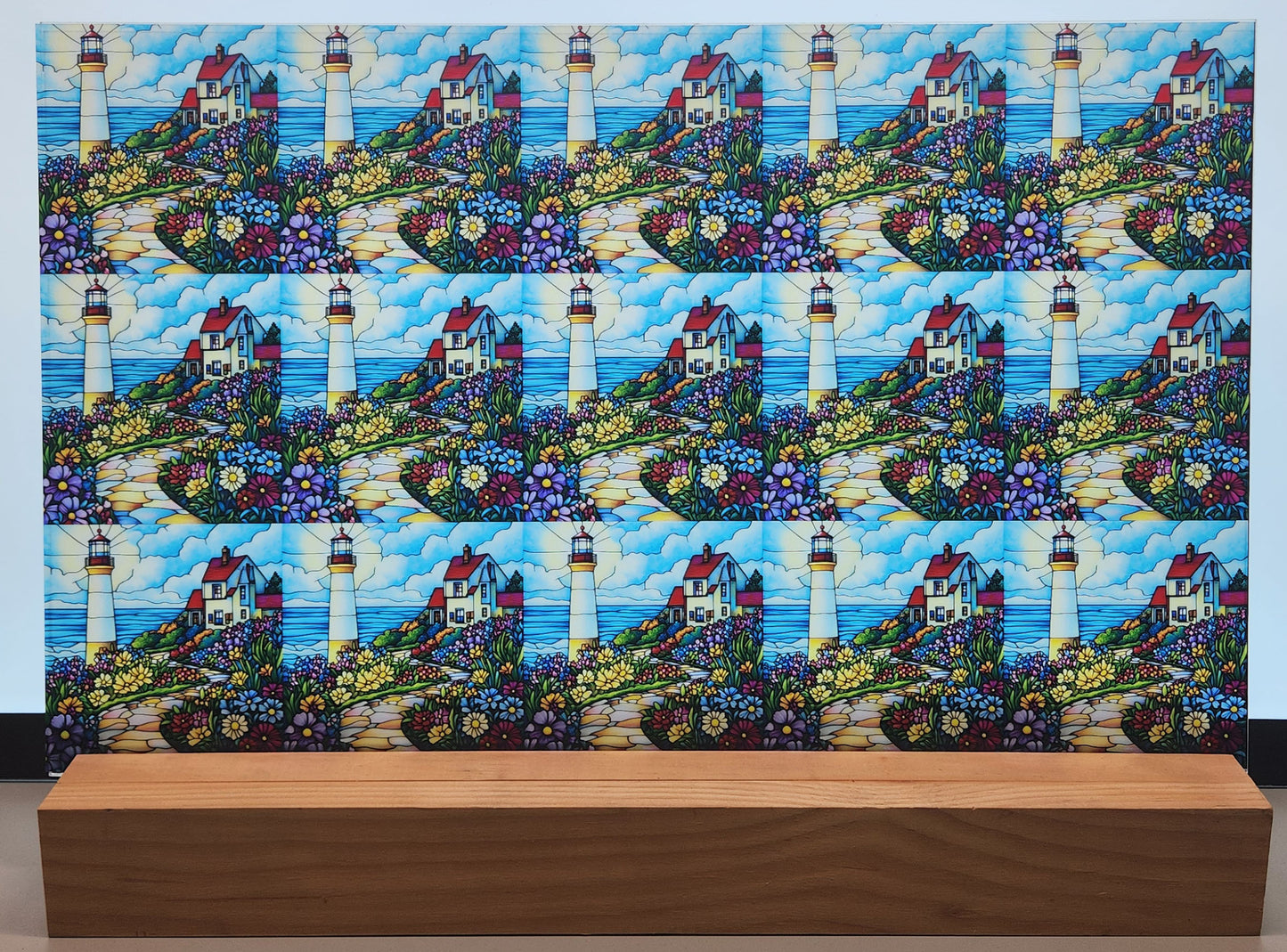 DecoCraft - Scenic Elevated Texture Tiles - Spring Coastal Lighthouses - Cliffside Beacon