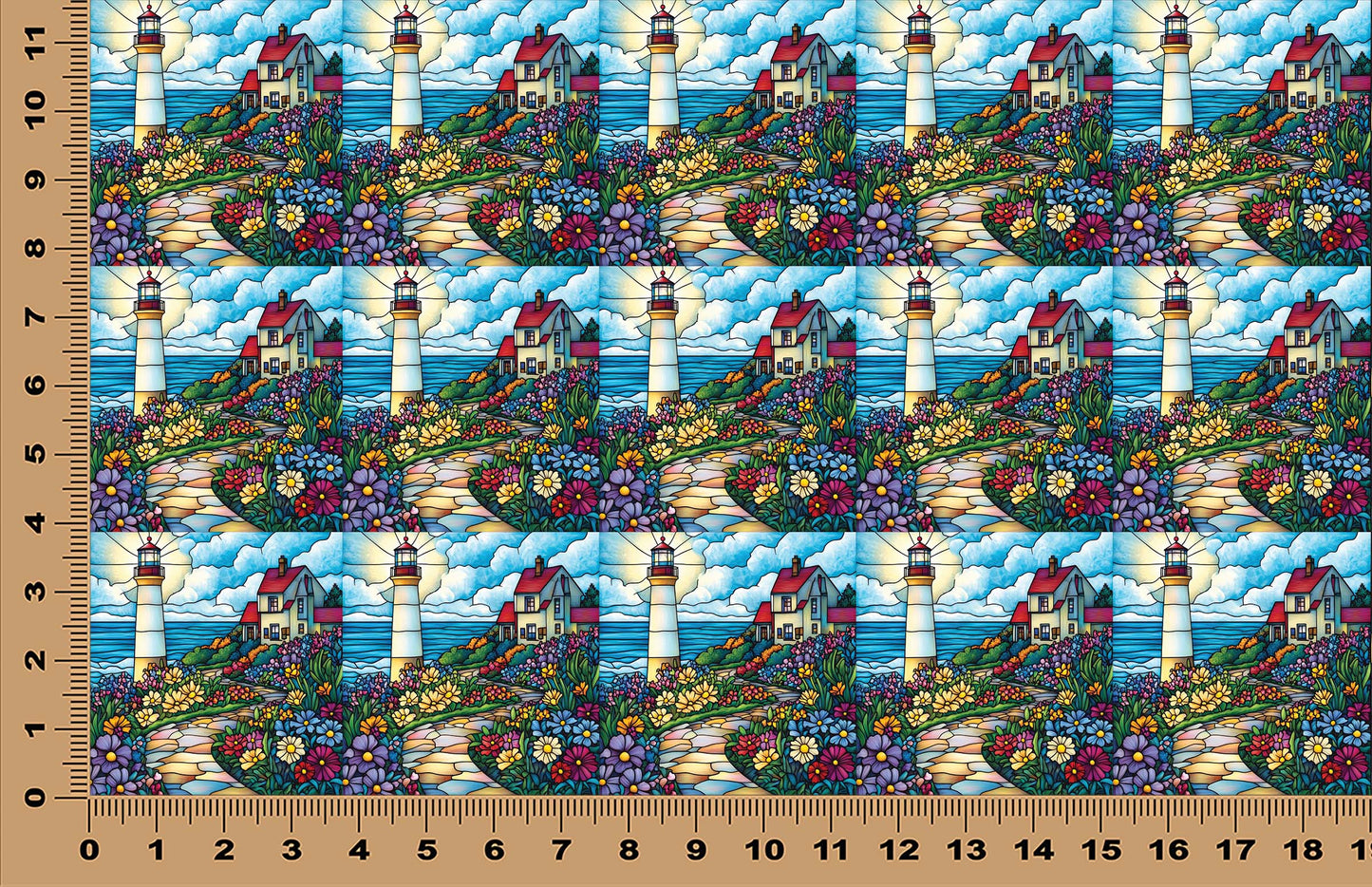 DecoCraft - Scenic Elevated Texture Tiles - Spring Coastal Lighthouses - Cliffside Beacon