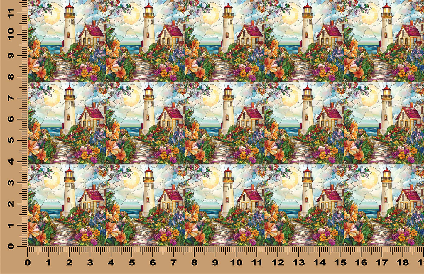 DecoCraft - Scenic Elevated Texture Tiles - Spring Coastal Lighthouses - Harbor Light Cottage