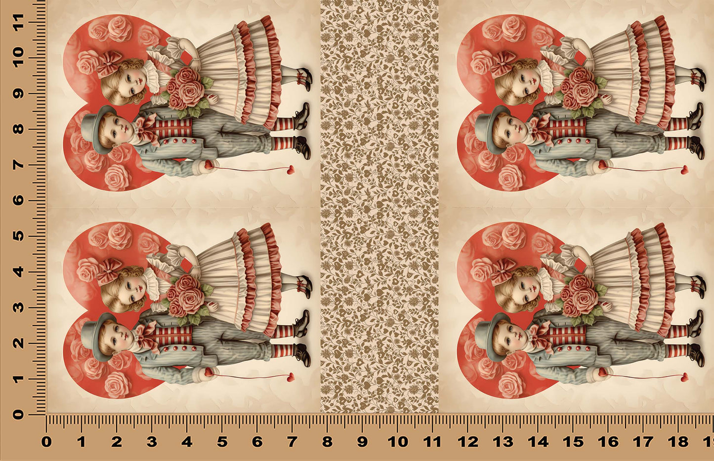 DecoCraft - Vintage Portrait Series - Valentine Portraits - Heartfelt Courtship