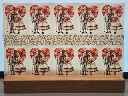 DecoCraft - Vintage Portrait Series - Valentine Portraits - Heartfelt Courtship