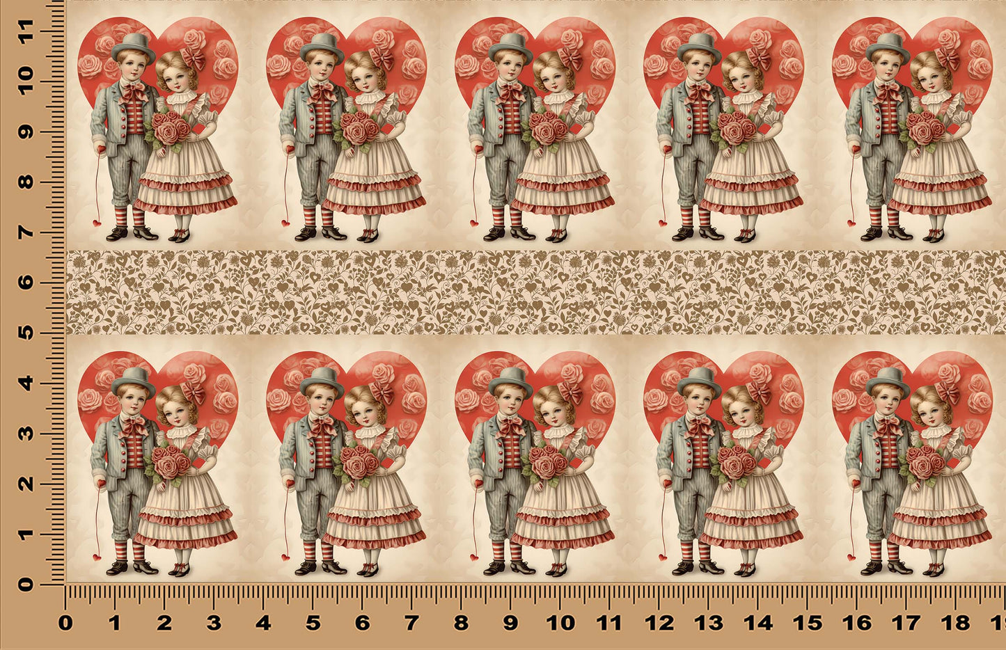 DecoCraft - Vintage Portrait Series - Valentine Portraits - Heartfelt Courtship