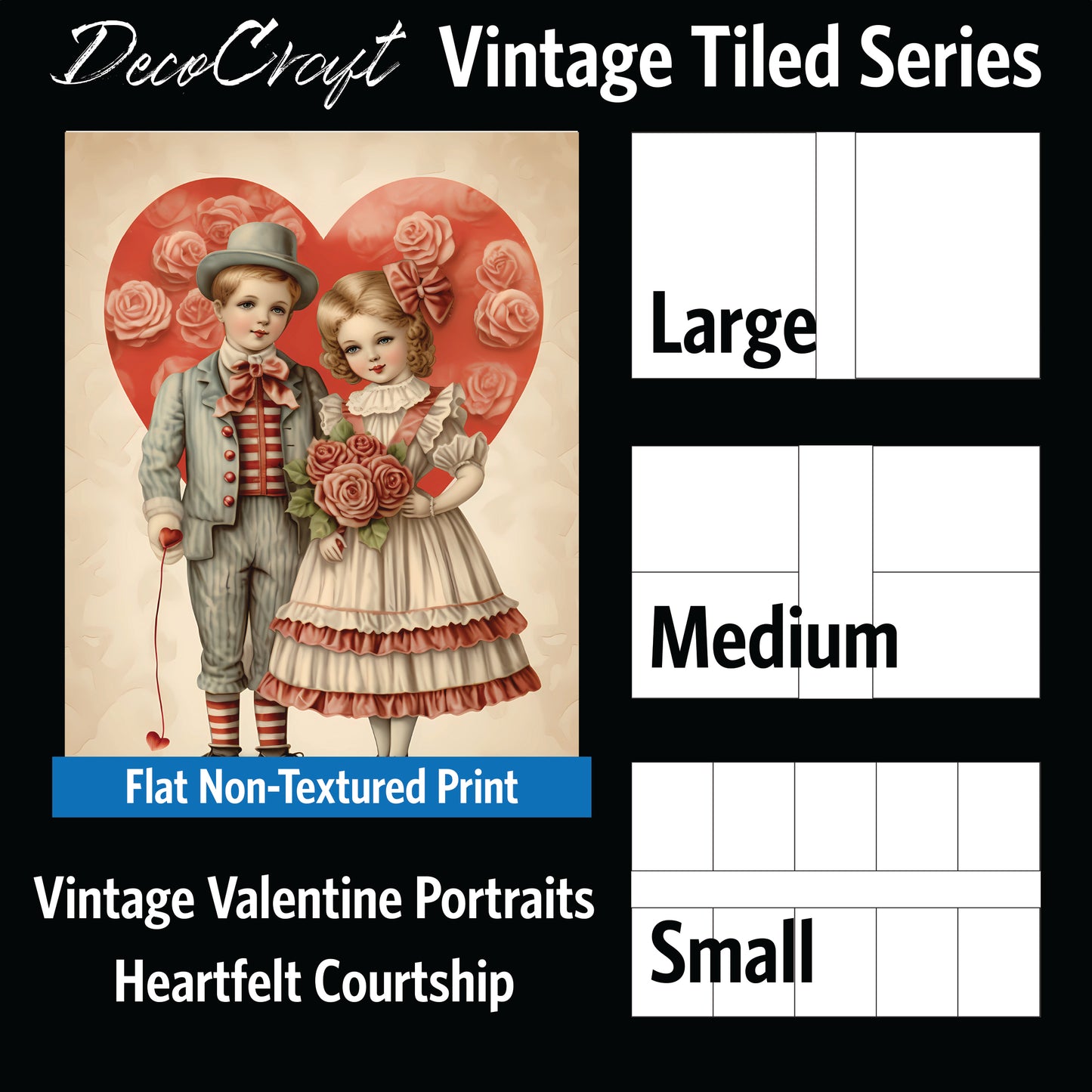 DecoCraft - Vintage Portrait Series - Valentine Portraits - Heartfelt Courtship