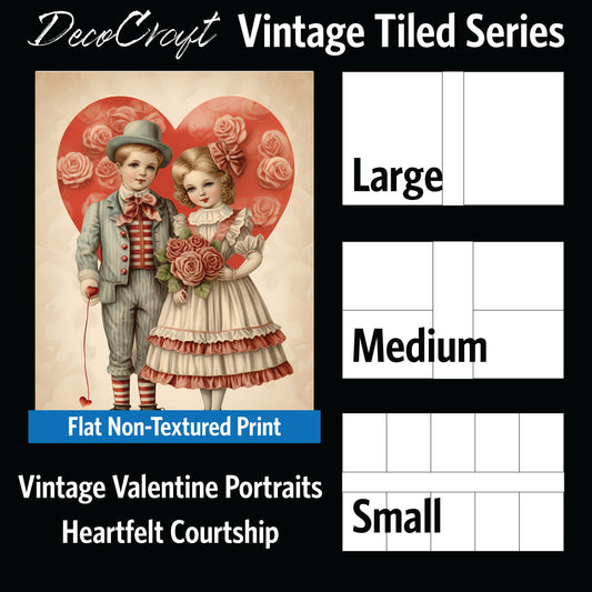 DecoCraft - Vintage Portrait Series - Valentine Portraits - Heartfelt Courtship