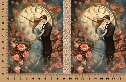 DecoCraft - Vintage Portrait Series - Valentine Portraits - Rose Garden Romance
