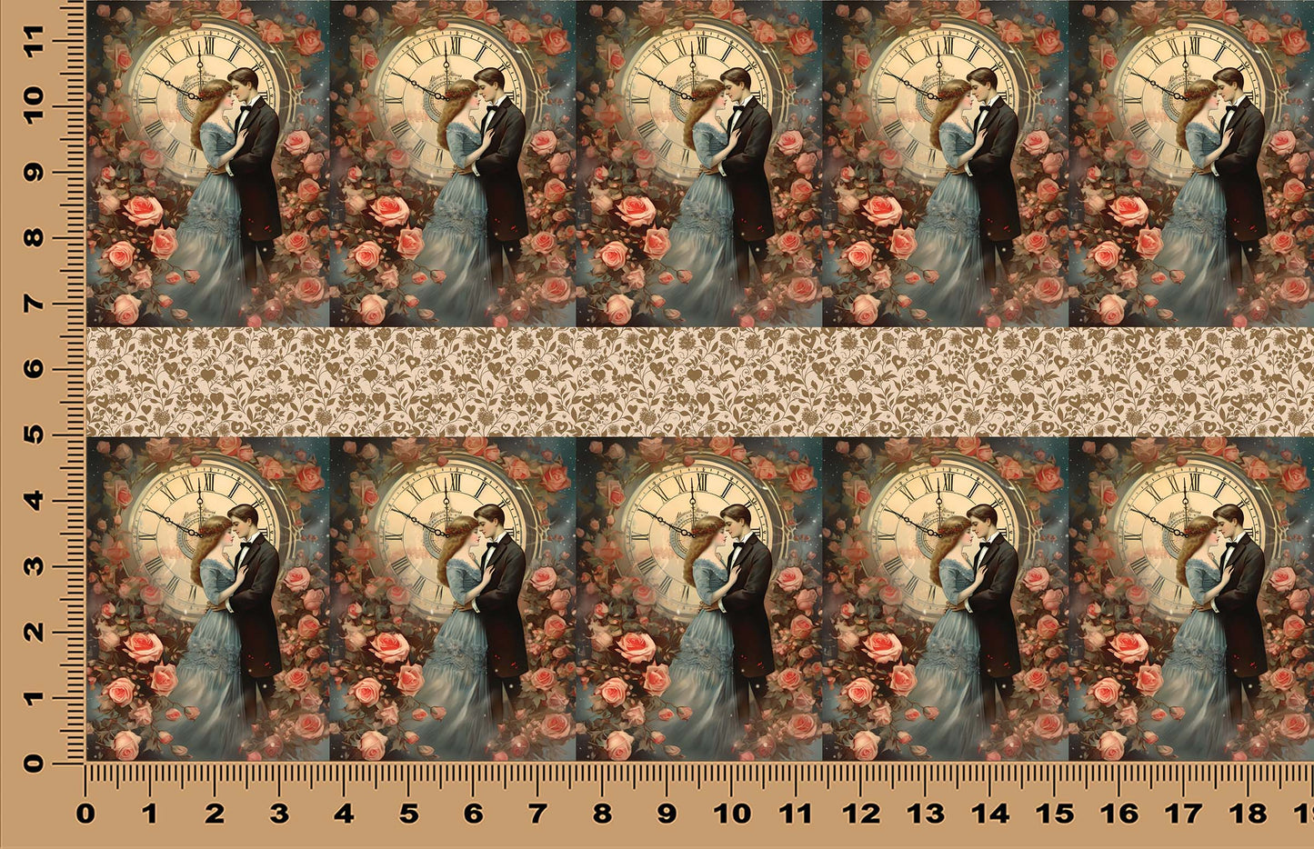 DecoCraft - Vintage Portrait Series - Valentine Portraits - Rose Garden Romance