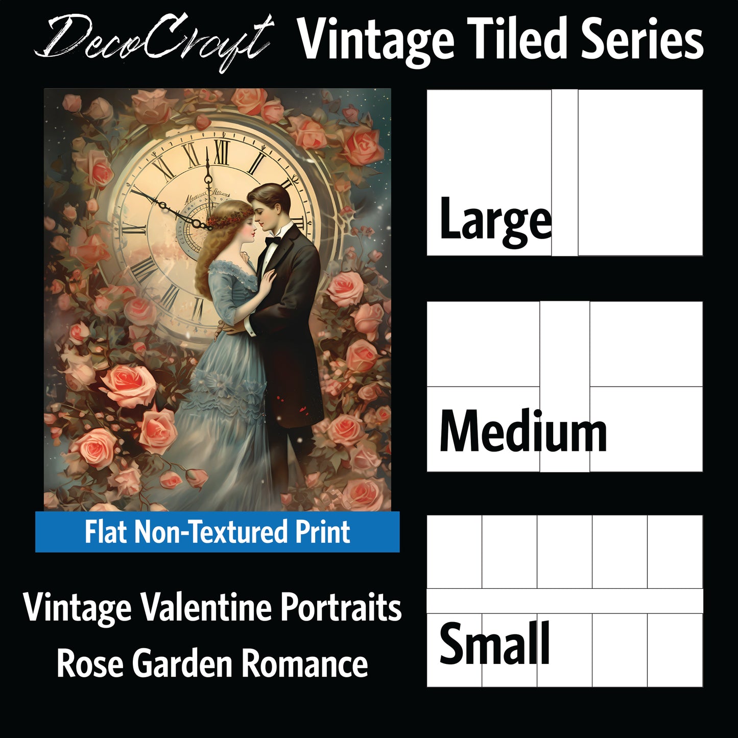 DecoCraft - Vintage Portrait Series - Valentine Portraits - Rose Garden Romance