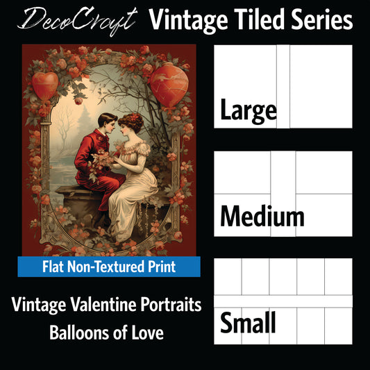 DecoCraft - Vintage Portrait Series - Valentine Portraits - Balloons of Love
