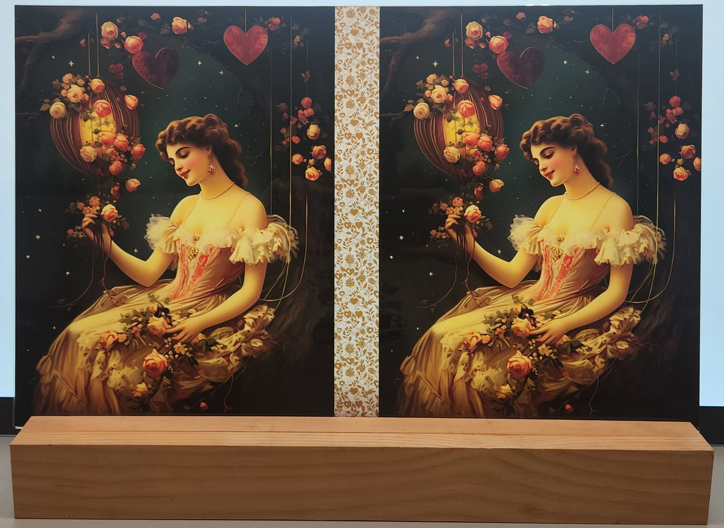 DecoCraft - Vintage Portrait Series - Valentine Portraits - Golden Rose Maiden