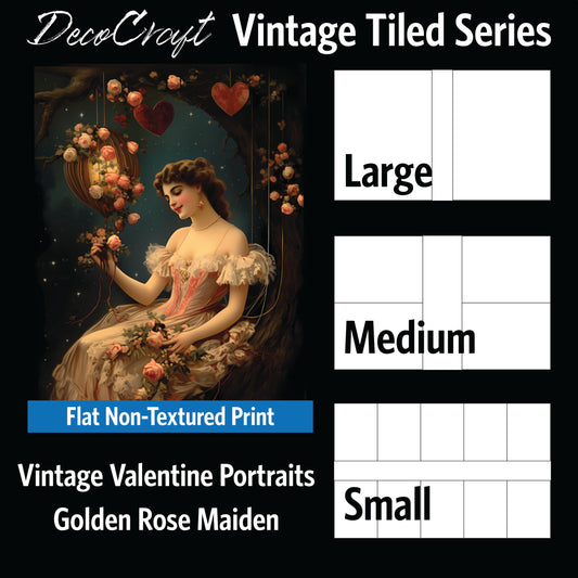 DecoCraft - Vintage Portrait Series - Valentine Portraits - Golden Rose Maiden